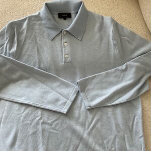 Vince Men's Light Blue Polo Shirt